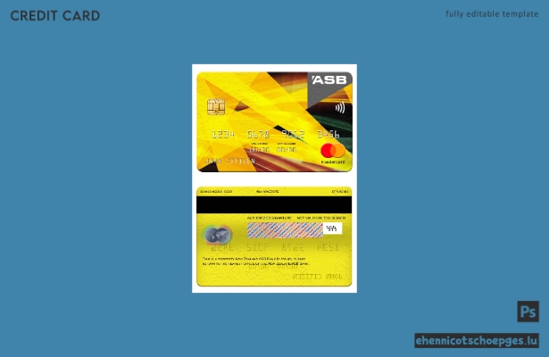 Beispielvorschau der ASB Bank Mastercard Neuseeland
